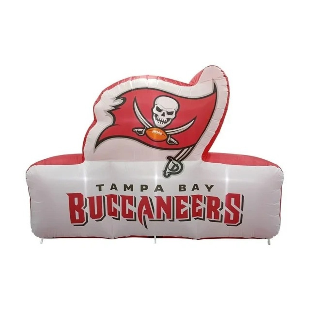 Logo Brands Tampa Bay Buccaneers Pre-Lit 7x10 Team Inflatable NFL Mascot